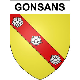 Gonsans 25 ville Stickers blason autocollant adhésif