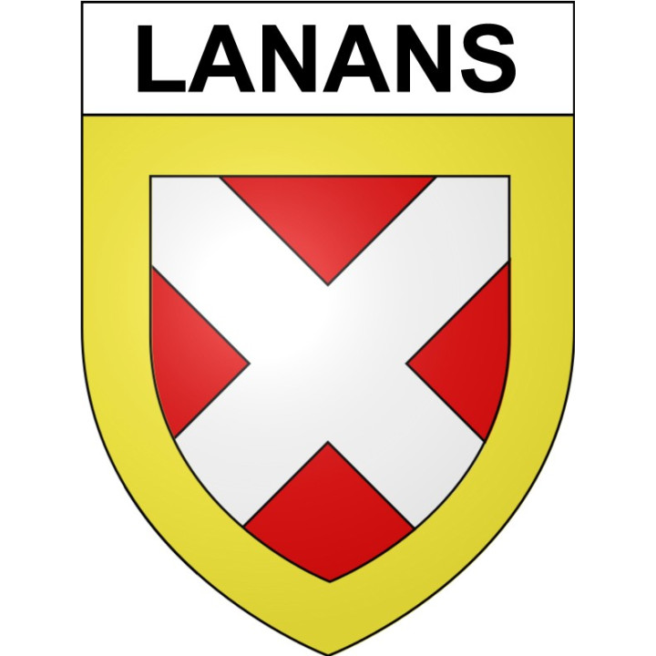 Lanans 25 ville Stickers blason autocollant adhésif