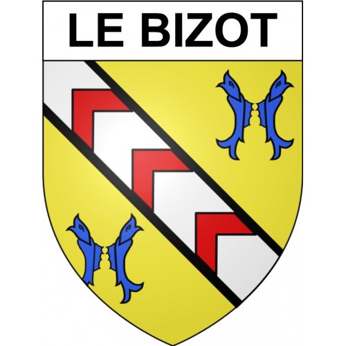 Le Bizot 25 ville Stickers blason autocollant adhésif