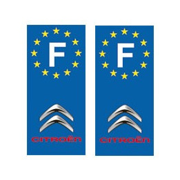 Citroen F voiture autocollant plaque