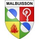 Pegatinas escudo de armas de Malbuisson adhesivo de la etiqueta engomada