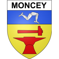 Moncey 25 ville Stickers blason autocollant adhésif