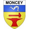 Moncey 25 ville Stickers blason autocollant adhésif