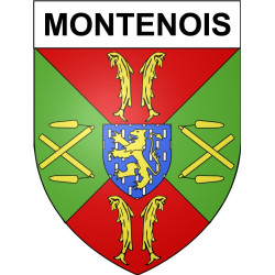 Montenois 25 ville Stickers blason autocollant adhésif