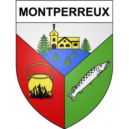 Montperreux 25 ville Stickers blason autocollant adhésif