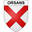 Orsans 25 ville Stickers blason autocollant adhésif