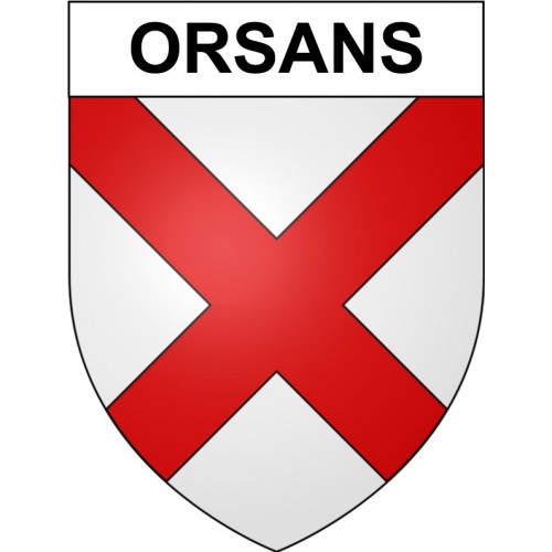 Orsans 25 ville Stickers blason autocollant adhésif