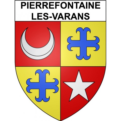 Pierrefontaine-les-Varans 25 ville Stickers blason autocollant adhésif