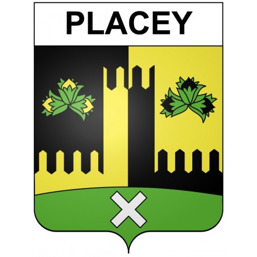 Placey 25 ville Stickers blason autocollant adhésif