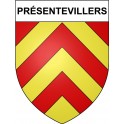 Présentevillers 25 ville Stickers blason autocollant adhésif
