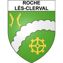 Roche-lès-Clerval 25 ville Stickers blason autocollant adhésif