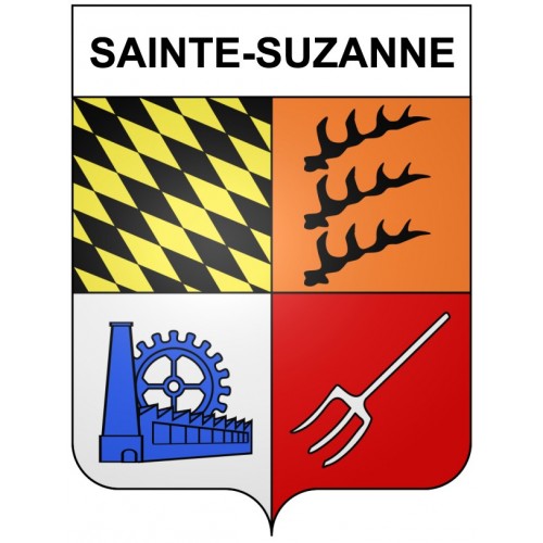 Sainte-Suzanne 25 ville Stickers blason autocollant adhésif