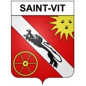 Pegatinas escudo de armas de Saint-Vit adhesivo de la etiqueta engomada