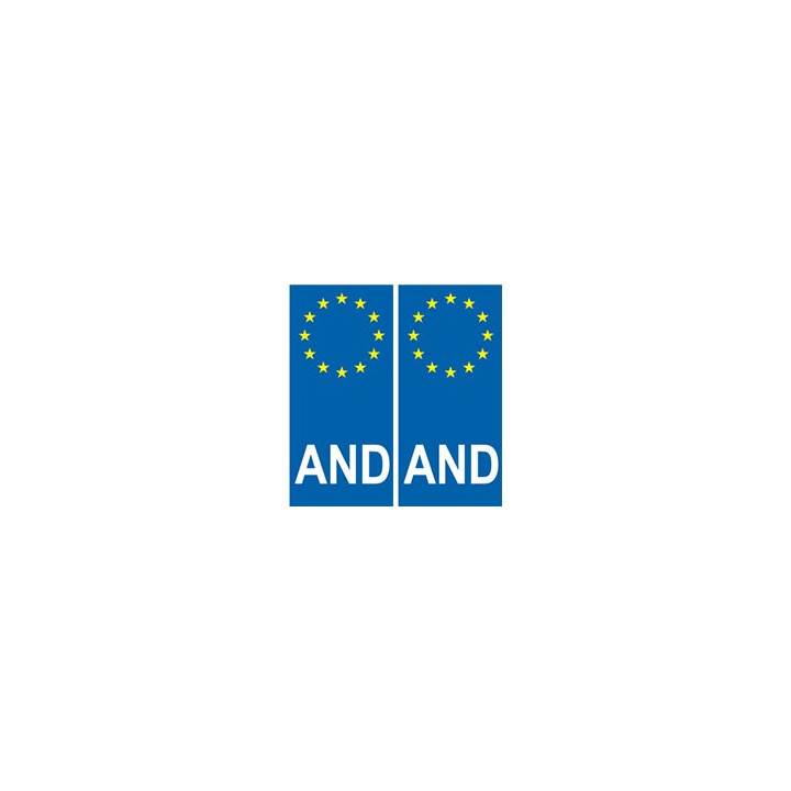 Andorre Andorra principat Europe AND autocollant plaque numéro au choix