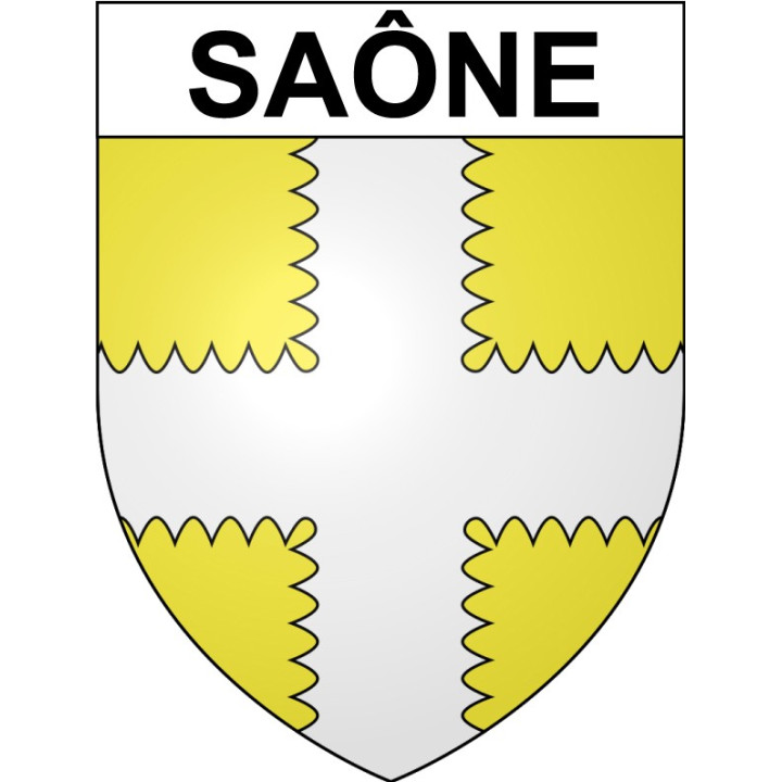 Saône 25 ville Stickers blason autocollant adhésif