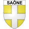 Saône 25 ville Stickers blason autocollant adhésif