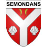 Semondans 25 ville Stickers blason autocollant adhésif