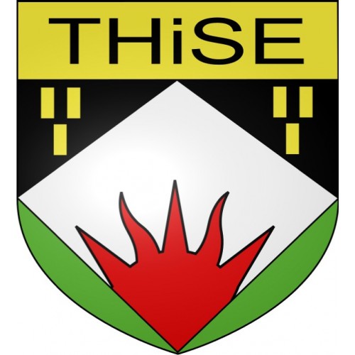 Thise 25 ville Stickers blason autocollant adhésif