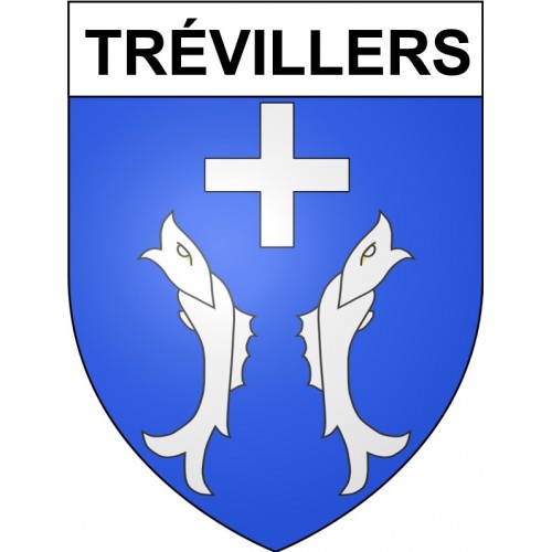 Trévillers 25 ville Stickers blason autocollant adhésif