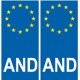 Andorre Andorra principat Europe AND autocollant plaque numéro au choix
