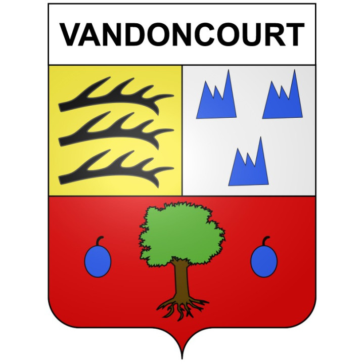 Vandoncourt 25 ville Stickers blason autocollant adhésif