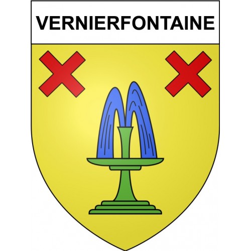 Vernierfontaine 25 ville Stickers blason autocollant adhésif