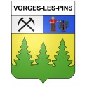 Vorges-les-Pins 25 ville Stickers blason autocollant adhésif