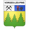 Vorges-les-Pins 25 ville Stickers blason autocollant adhésif