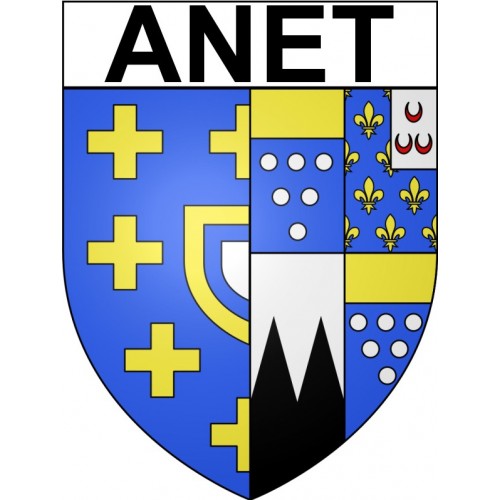Anet 28 ville Stickers blason autocollant adhésif