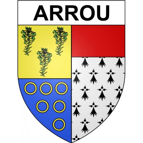 Arrou 28 ville Stickers blason autocollant adhésif