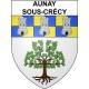 Aunay-sous-Crécy 28 ville Stickers blason autocollant adhésif
