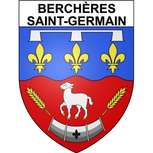 Berchères-Saint-Germain 28 ville Stickers blason autocollant adhésif