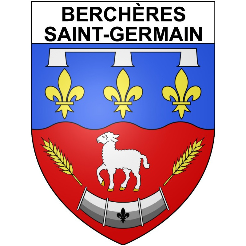 Pegatinas escudo de armas de Bazas adhesivo de la etiqueta engomada