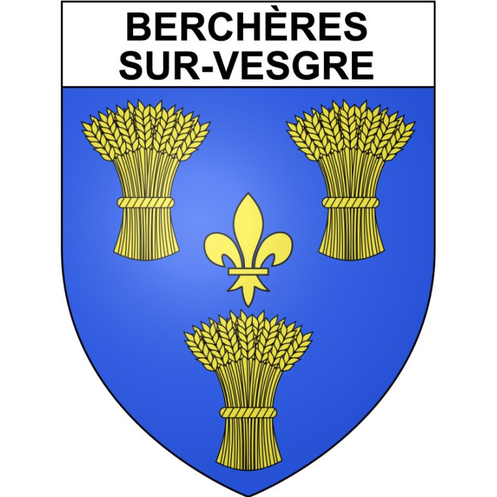 Berchères-sur-Vesgre 28 ville Stickers blason autocollant adhésif