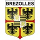 Brezolles 28 ville Stickers blason autocollant adhésif