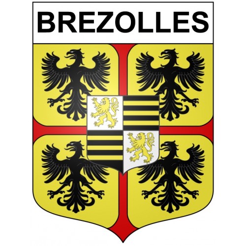 Brezolles 28 ville Stickers blason autocollant adhésif