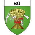 Pegatinas escudo de armas de Bazas adhesivo de la etiqueta engomada