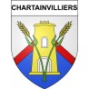 Chartainvilliers 28 ville Stickers blason autocollant adhésif