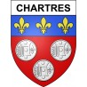 Chartres 28 ville Stickers blason autocollant adhésif