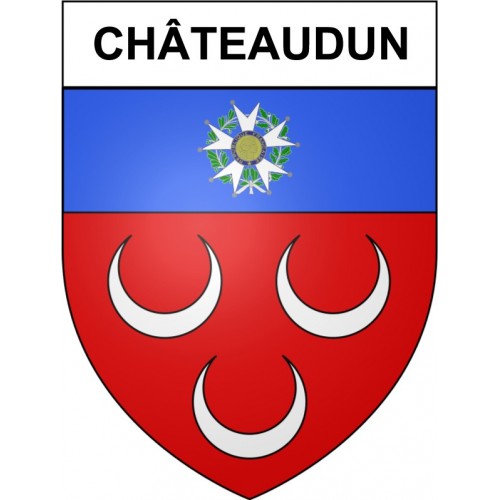 Châteaudun 28 ville Stickers blason autocollant adhésif