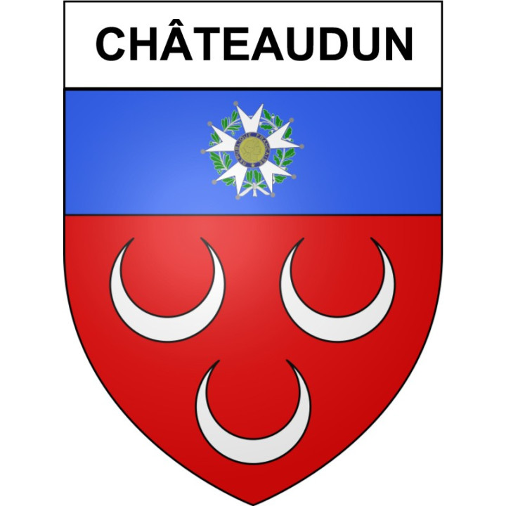 Châteaudun 28 ville Stickers blason autocollant adhésif