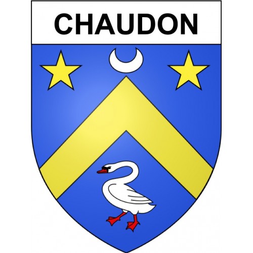 Chaudon 28 ville Stickers blason autocollant adhésif