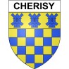 Cherisy 28 ville Stickers blason autocollant adhésif