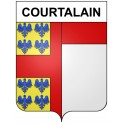 Courtalain 28 ville Stickers blason autocollant adhésif