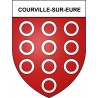Courville-sur-Eure 28 ville Stickers blason autocollant adhésif