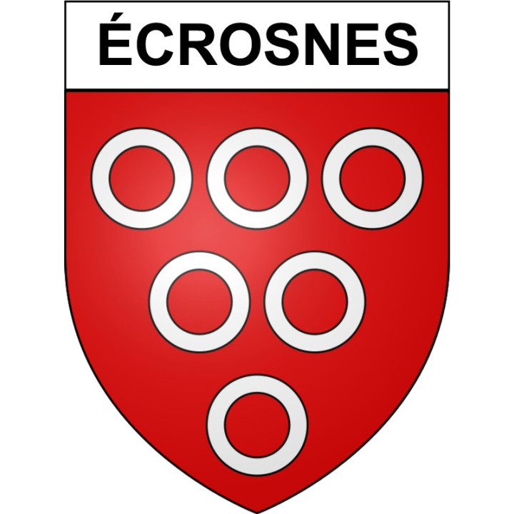 écrosnes 28 ville Stickers blason autocollant adhésif