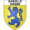 Gasville-Oisème 28 ville Stickers blason autocollant adhésif