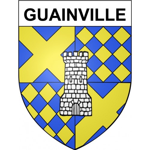 Guainville 28 ville Stickers blason autocollant adhésif