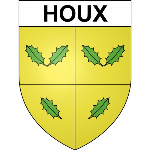Houx 28 ville Stickers blason autocollant adhésif