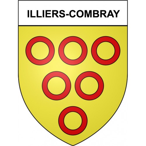 Illiers-Combray 28 ville Stickers blason autocollant adhésif